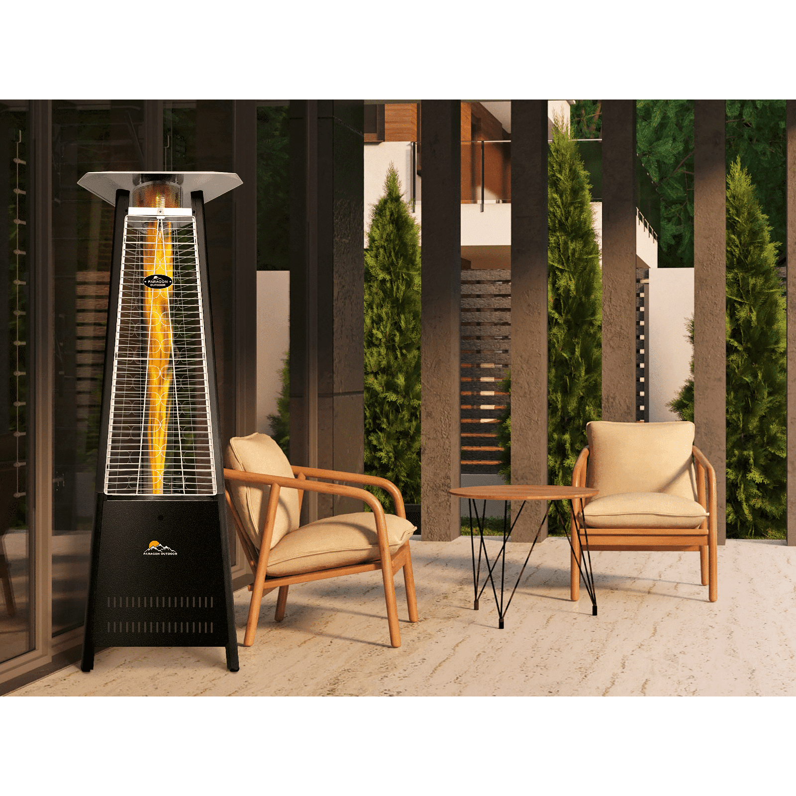 Paragon Outdoor Boost Flame Tower Heater, 72.5”, 42,000 BTU - Backyard Provider