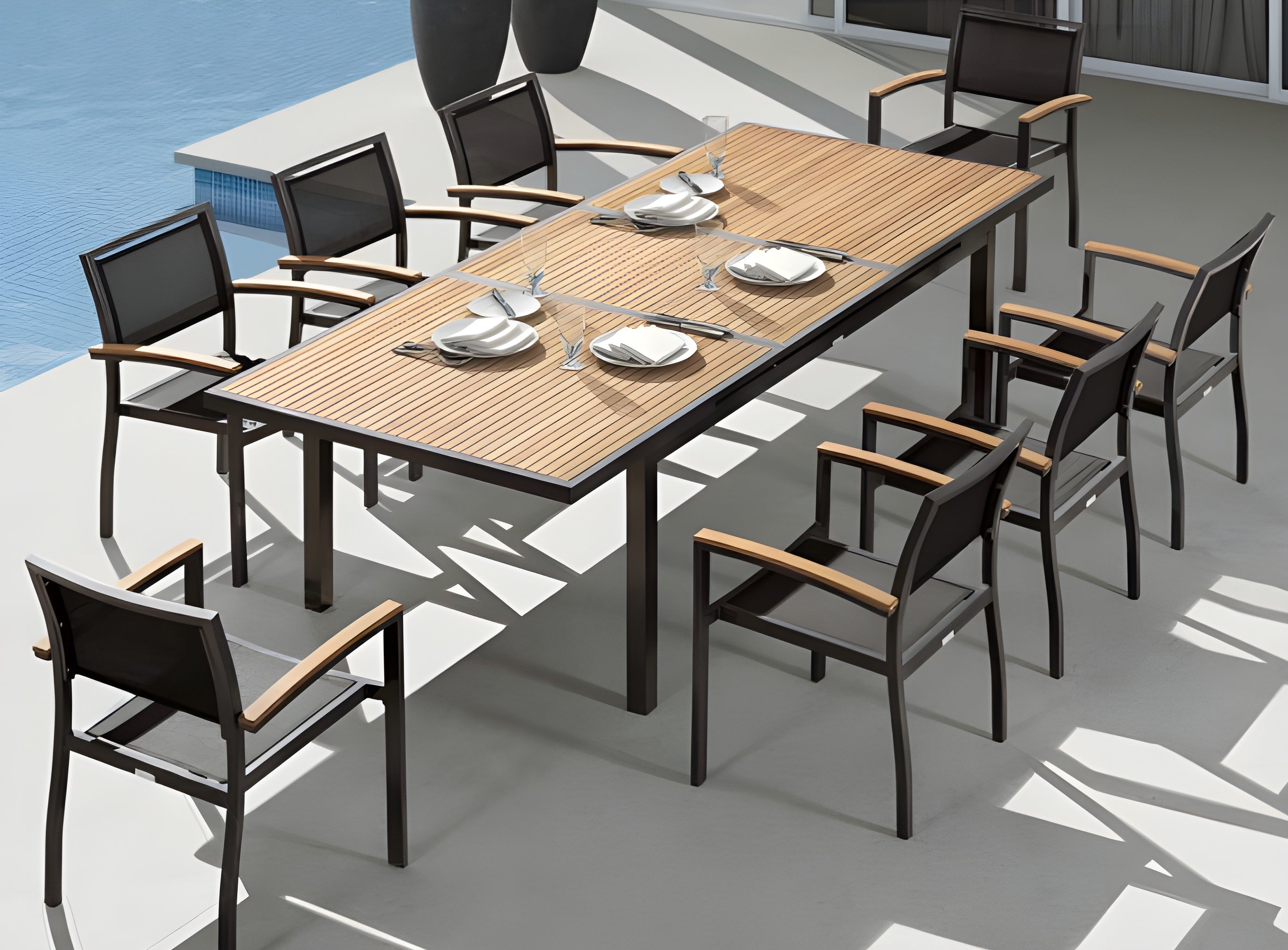 Higold Heck Extension Dining Set –  Latte - HGA-647810