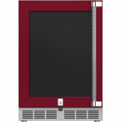 Hestan 24-Inch Outdoor Rated Dual Zone Refrigerator with Glass Door and Wine Storage - GRWGR24-SS