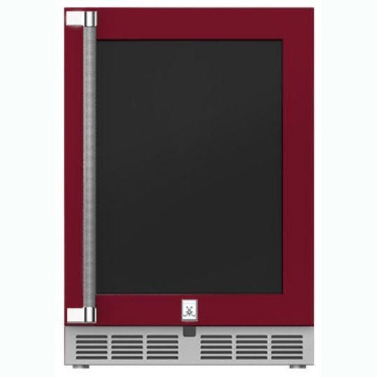 Hestan 24-Inch Outdoor Rated Dual Zone Refrigerator with Glass Door and Wine Storage - GRWGR24-SS