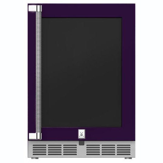 Hestan 24-Inch Outdoor Rated Dual Zone Refrigerator with Glass Door and Wine Storage - GRWGR24-SS