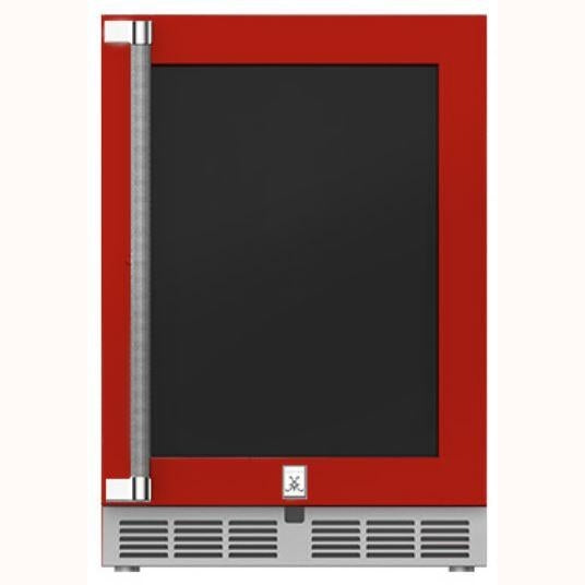 Hestan 24-Inch Outdoor Rated Dual Zone Refrigerator with Glass Door and Wine Storage - GRWGR24-SS