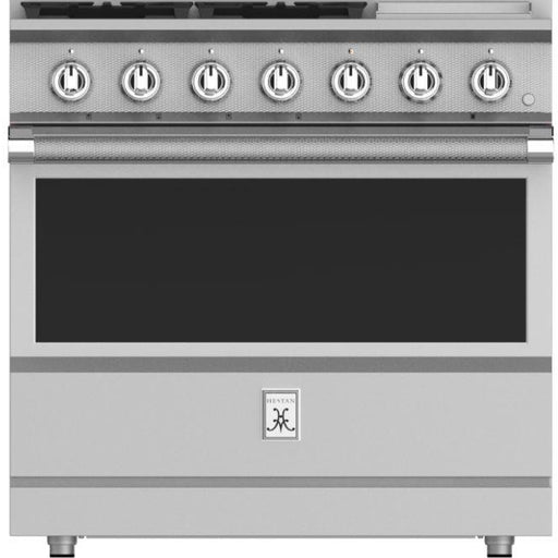 Hestan 36 Inch 4 Burner with Griddle All Gas Range - KRG364GD-NG