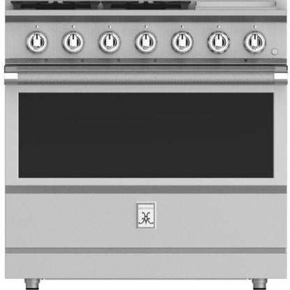 Hestan 36 Inch 4 Burner with Griddle Dual Fuel Range - KRD365-NG