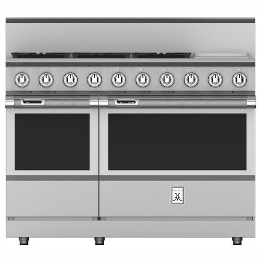 Hestan 48 Inch 5 Burner with Griddle Dual Fuel Double Oven Range - KRD485GDNG