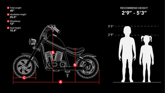 Hyper Gogo Cruiser 12+ Electric Kids Motorcycle, App Control, Bluetooth, 160W, 10 MPH - EL-MB03C-ORANGE