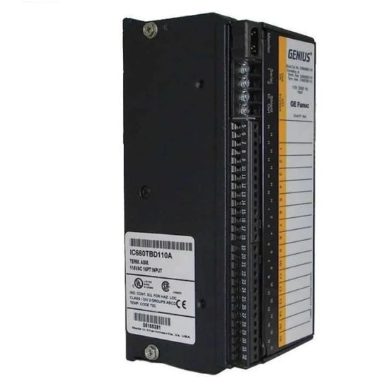 Fanuc Corporation Ge Fanuc I/O Module Genius Block, 16 Circuit, 115 VAC Power, For 2 Or 3 Wire Switch Inputs - IC660BBD110