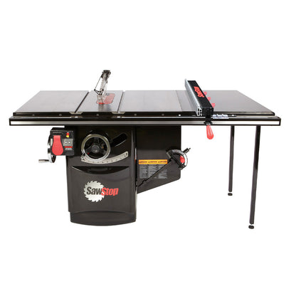 SawStop 5HP, 3ph, 480v Industrial Cabinet Saw w/36" T-Glide Advance Fence, Rails & Extension Table - ICS53480-ATGI36