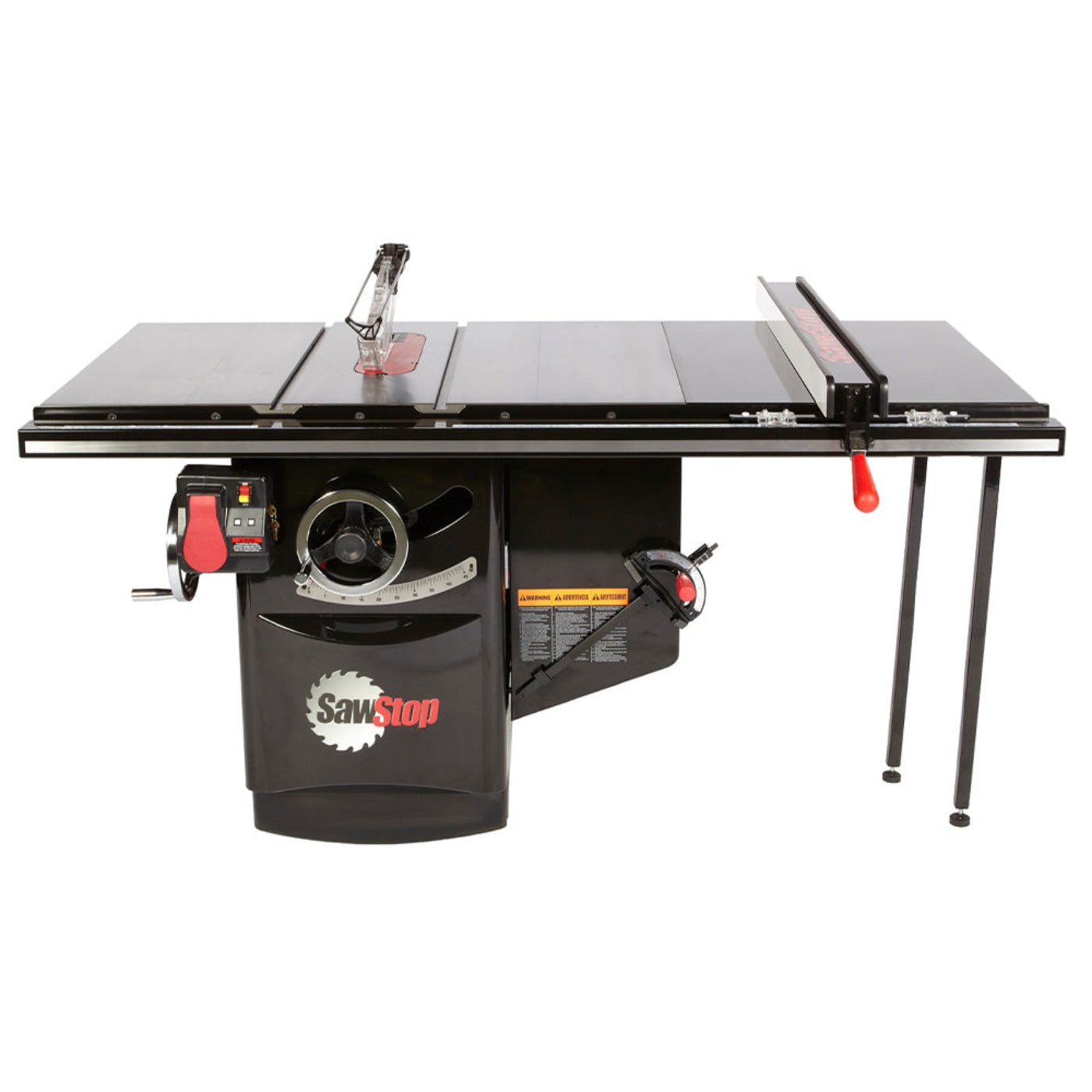 SawStop 7.5HP, 3ph, 230v Industrial Cabinet Saw w/36" T-Glide Fence System, Rails & Extension Table