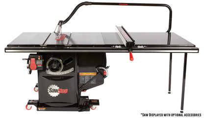 SawStop 5HP, 3ph, 480v Industrial Cabinet Saw w/52" T-Glide Fence System, Rails & Extension Table