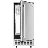 EUHOMY Free Standing Commercial Ice Machine 24LBS Fast Ice Making Includes 2 Bottles of Cleaner - IM-08SCS2