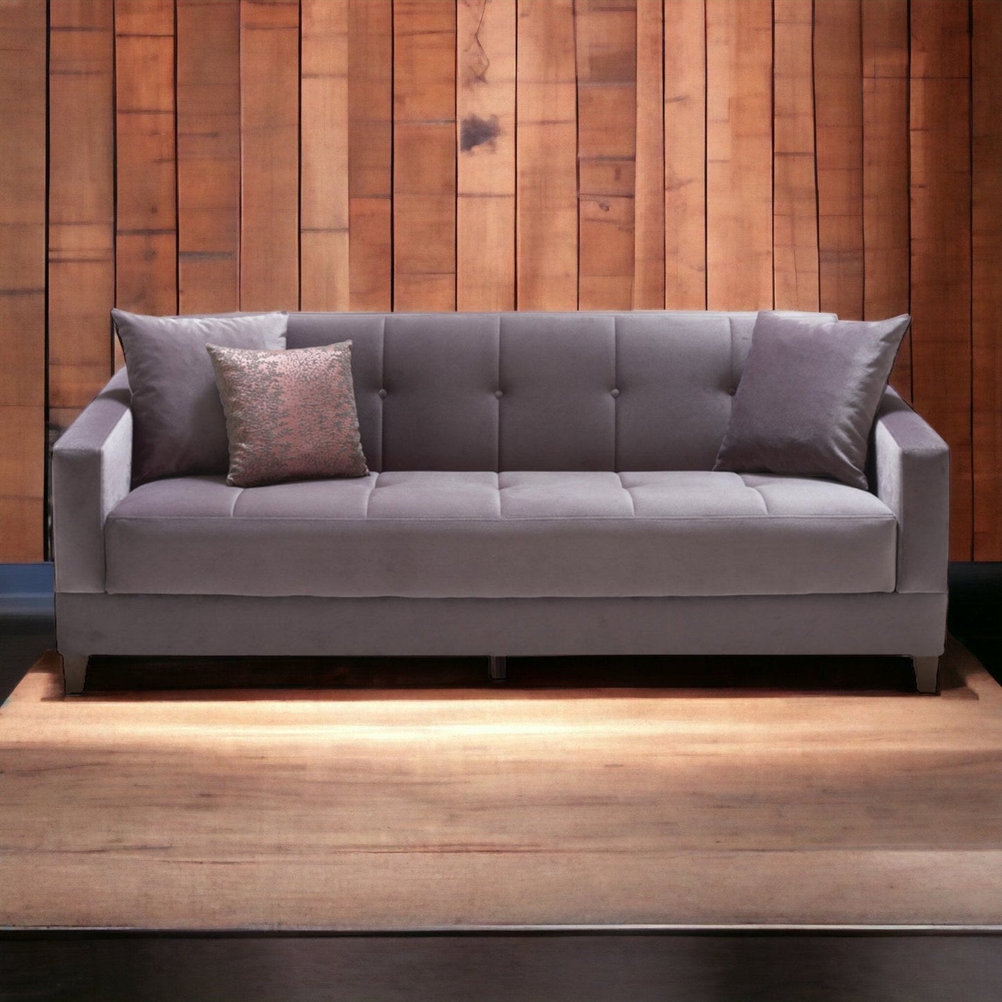 Enza Home US Nuvo Plus 3 Seater Sofa Bed 146 - Divalüx Grey 1032 - 1321657