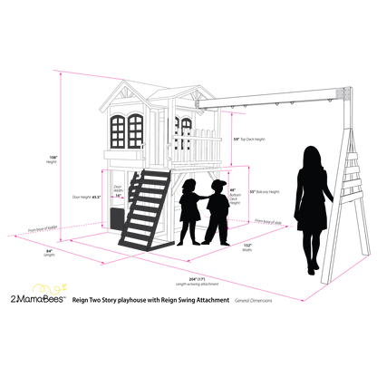 2MamaBees Reign Two Story Playhouse