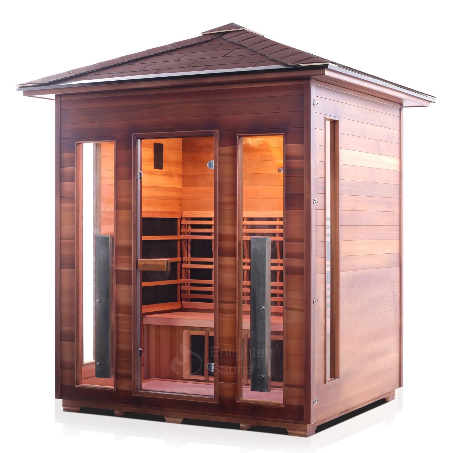 Enlighten Sauna Infranature Original Rustic 4-Person Outdoor Sauna - 17378