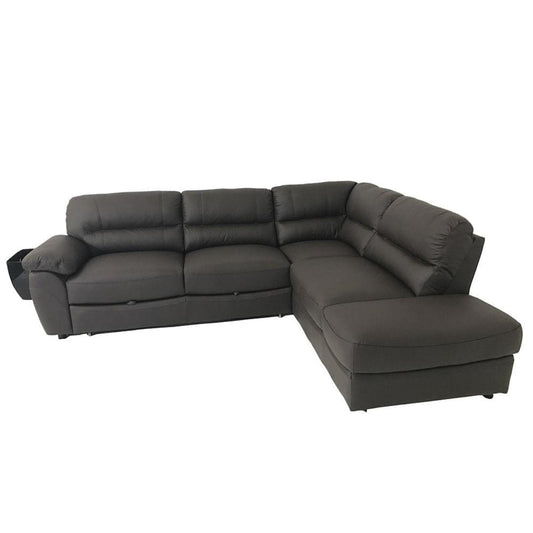 Maxima House Sectional Sleeper BALTICA Natural Leather Sofa with storage, Dolm005