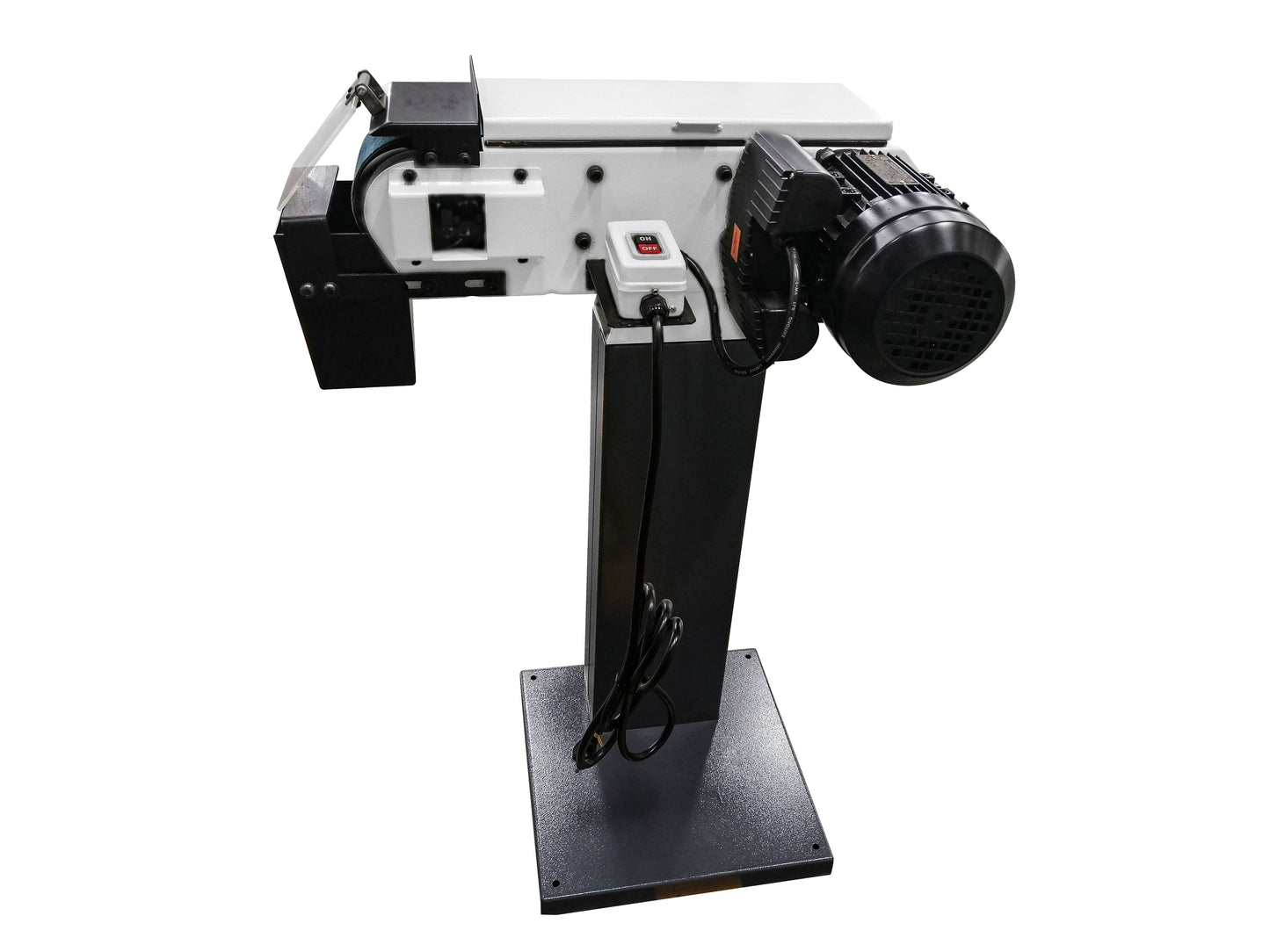 Kaka Industrial BG-4 Belt Grinder, 4 x 48 in Belt Sande, Wheel Metal Belt Grinder/Sander, Sander with Cast Iron Base, High Speed Belt Grinder 110V-60HZ-1PH - 189021V110