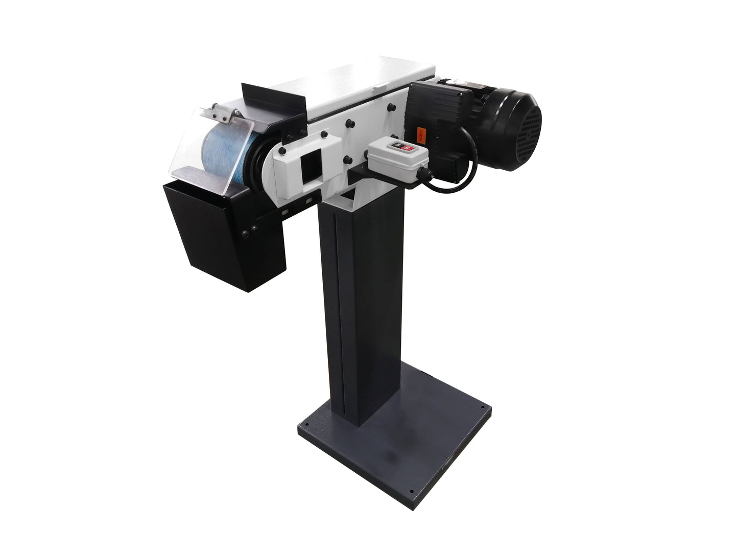 Kaka Industrial BG-4 Belt Grinder, 4 x 48 in Belt Sande, Wheel Metal Belt Grinder/Sander, Sander with Cast Iron Base, High Speed Belt Grinder 110V-60HZ-1PH - 189021V110