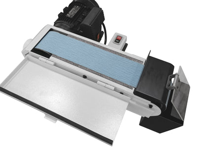 Kaka Industrial BG-4 Belt Grinder, 4 x 48 in Belt Sande, Wheel Metal Belt Grinder/Sander, Sander with Cast Iron Base, High Speed Belt Grinder 110V-60HZ-1PH - 189021V110
