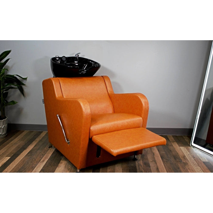 SALON EQUIPMENT PACKAGE - SHAMPOO STATION & STYLING CHAIR IN CAMEL - HON-PKG-CAM-BWSH-SYCHR-KIT