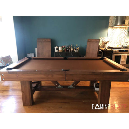 Playcraft Willow Bend Slate Pool Table w/ Dining Top & Bench - PTWILTOF07