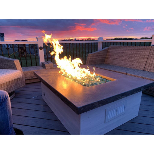 Travertine & More Tessa Rai, Firetable & Patio Firepits, Rectangle complete Firetable, Travertine and More - TRRECT