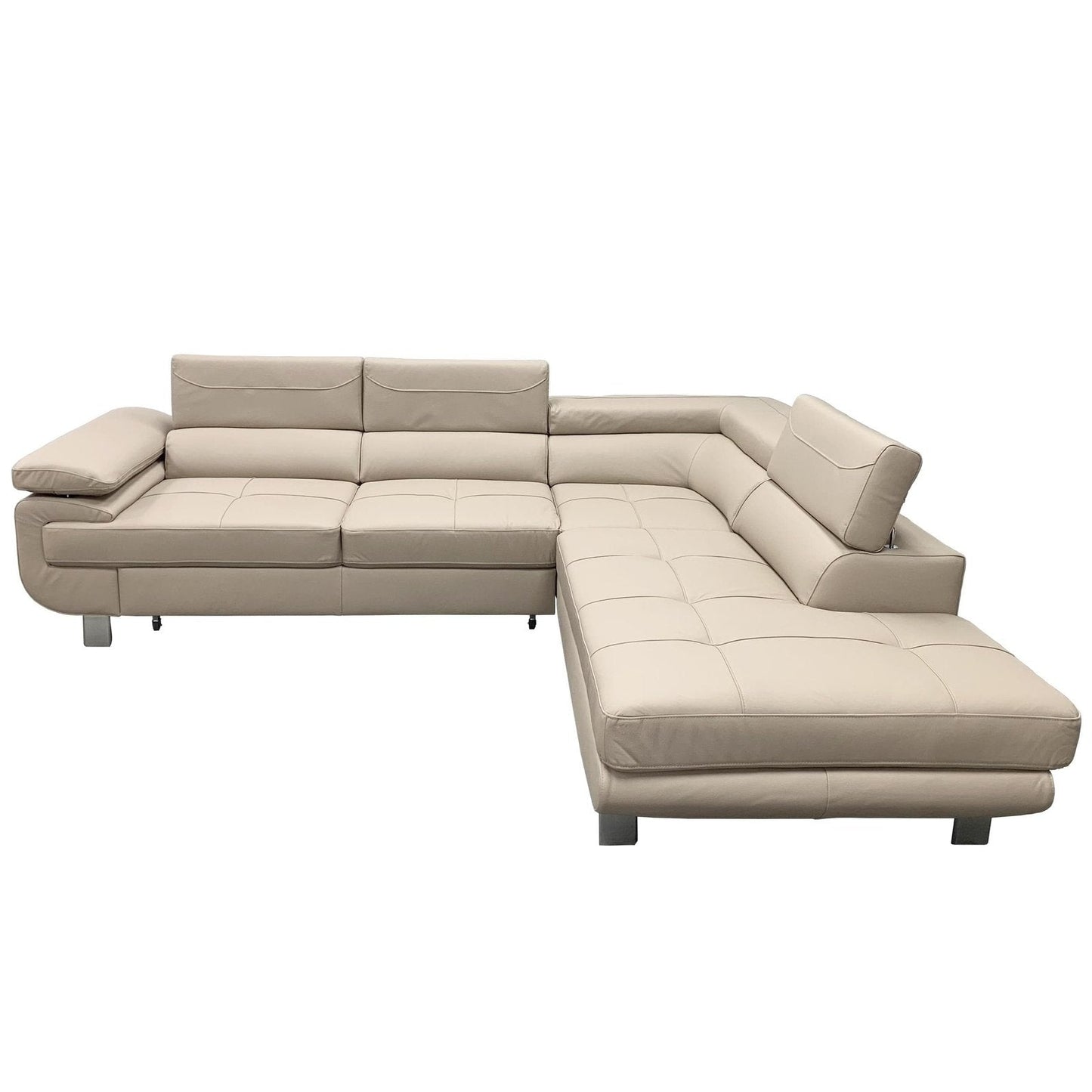 Maxima House LOTUS Leather Sectional Sleeper Sofa, Right Corner - BEN028
