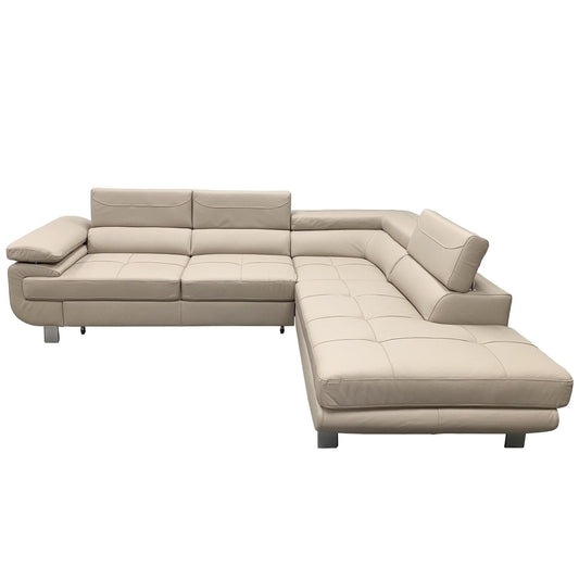 Maxima House LOTUS Leather Sectional Sleeper Sofa, Right Corner - BEN028
