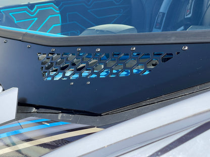Moto Armor Can-Am Maverick X3 Full Glass Windshield for VOODOO Cage - MA-VOODOOX3-WS-GLS-BLK-Y