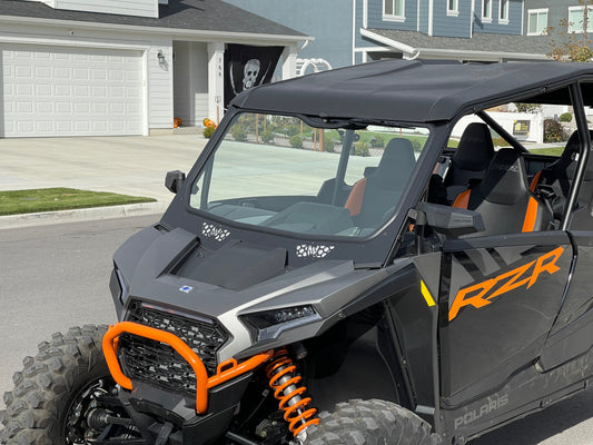 Moto Armor Polaris RZR XP 1000 Full Glass Windshield (2024+ Model Only) - MA-RZXP-WS-GLS-BLK-Y