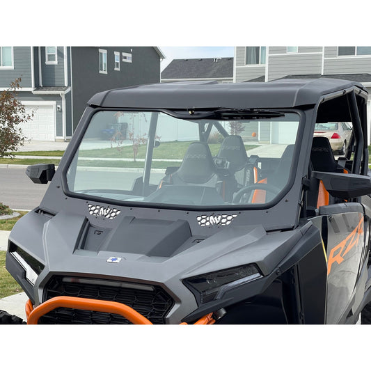 Moto Armor Polaris RZR XP Full Glass Windshield - MA-RZXP-WS-GLS-BLK-Y