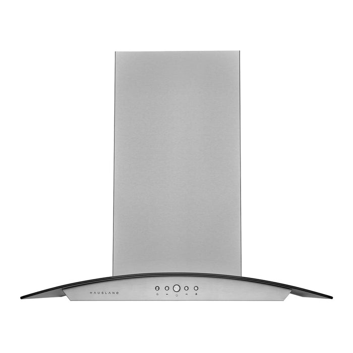 Hauslane 36-Inch Island Range Hood with Tempered Glass in Stainless Steel - IS-200SS-36