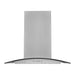 Hauslane 36-Inch Island Range Hood with Tempered Glass in Stainless Steel - IS-200SS-36