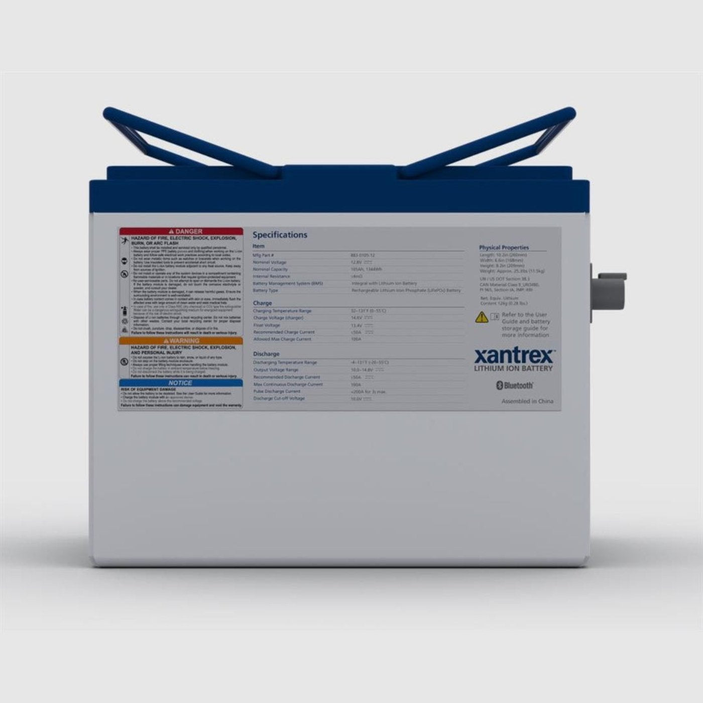 Xantrex 883-0105-12 105Ah 12V Lithium Battery With Bms X16883010512
