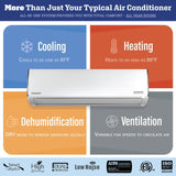 Pioneer® Diamante Pro Series 12,000 BTU 19 SEER2 Ductless Mini-Split Air Conditioner Inverter+ Heat Pump Full Set 115V with 16 Ft. Kit