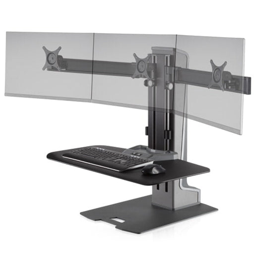 Innovative Winston E Triple Monitor Electric Sit Stand Workstation