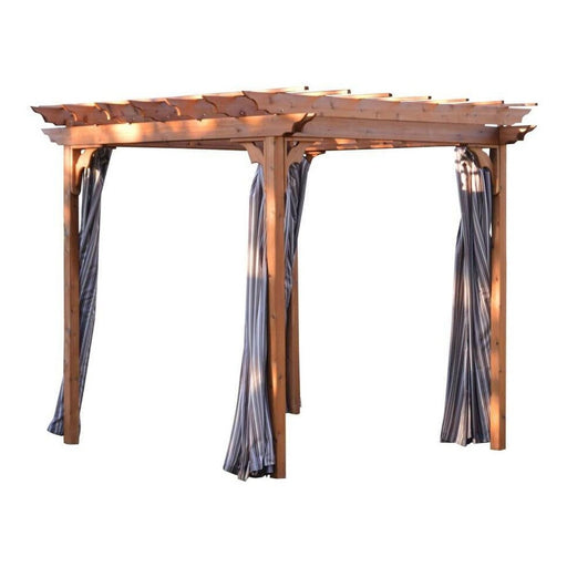 A&l Furniture 8' x10' Cedar Pergola Swing Bed Stand with Swing Hangers - Amish Made