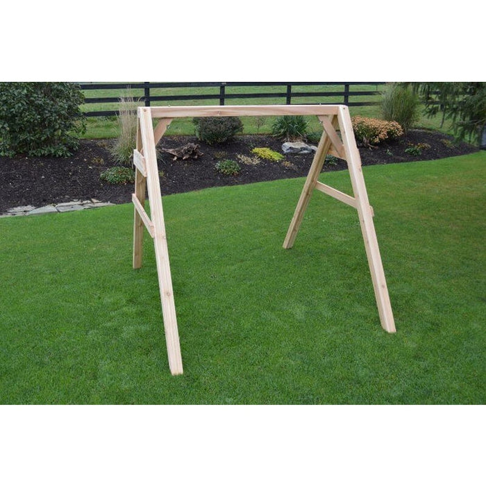 A&L Furniture 4x4 6ft A-Frame Cedar Swing Stand Hangers Included