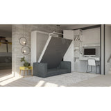 Maxima House Murphy bed European Full XL Vertical with Sofa Invento - IN001WG-G - Backyard Provider