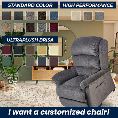 UltraComfort UC559-S Polaris 2 Zone Power Lift Chair Recliner - UC559-SMA-DSC-AWI
