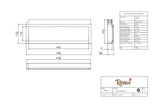 Remii 55" Extra Slim Built-In Indoor and Outdoor Linear Electric Fireplace - 102755-XS