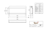 Remii 45" Extra Slim Built-In Indoor/Outdoor Linear Electric Fireplace - 102745-XS