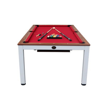 Playcraft Glacier 7' Pool Table with Dining Top - WPTGLAWHT07