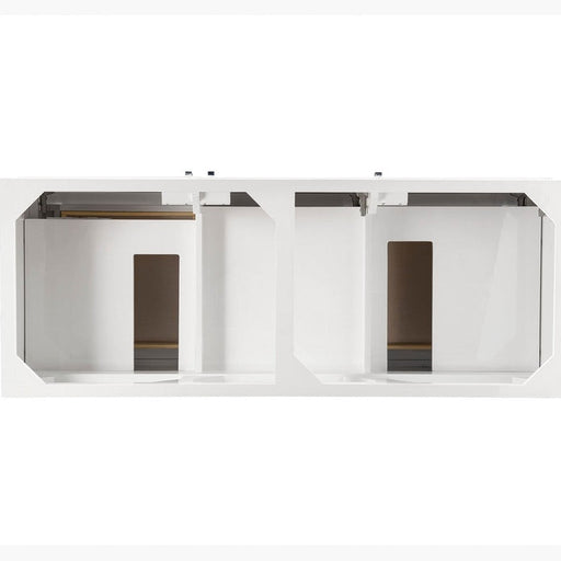 James Martin Vanities Athens Collection 60 in. Double Vanity in Glossy White, Cabinet Only - E645-V60D-GW