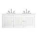 James Martin Vanities Athens Collection 60 in. Double Vanity in Glossy White with Solid Surface Countertop Options - E645-V60D-GW-3AF