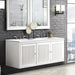 James Martin Vanities Athens Collection 60 in. Double Vanity in Glossy White with Solid Surface Countertop Options - E645-V60D-GW-3AF