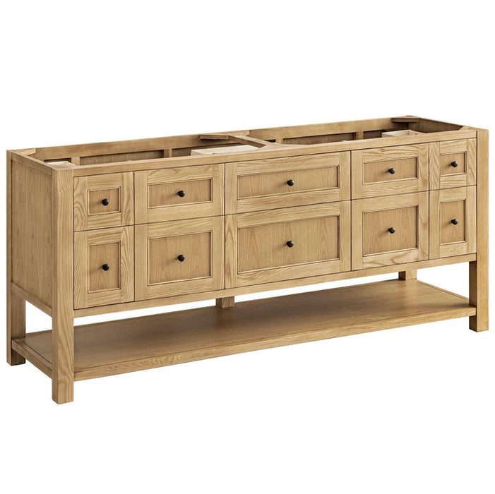 James Martin Vanities Breckenridge Collection 72 in. Double Vanity in Light Natural Oak, Cabinet Only - 330-V72-LNO