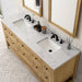 James Martin Vanities Breckenridge Collection 72 in. Double Vanity in Light Natural Oak with Countertop Options - 330-V72-LNO-3AF