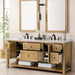 James Martin Vanities Breckenridge Collection 72 in. Double Vanity in Light Natural Oak with Countertop Options - 330-V72-LNO-3AF