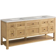 James Martin Vanities Breckenridge Collection 72 in. Double Vanity in Light Natural Oak with Countertop Options - 330-V72-LNO-3AF