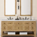 James Martin Vanities Breckenridge Collection 72 in. Double Vanity in Light Natural Oak with Countertop Options - 330-V72-LNO-3AF